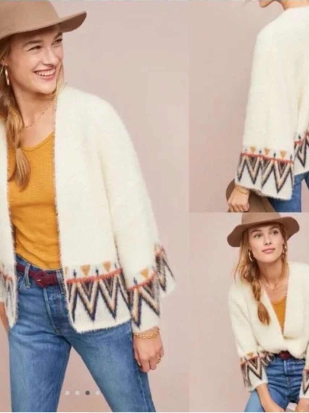 HTF Anthropologie Maya Cropped Kimono Cardigan